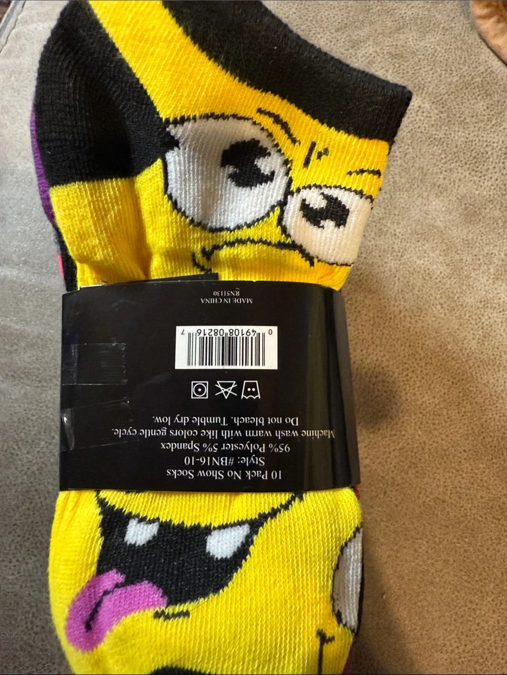 Boys Kids No-Show Sock Pack - Gray & Purple